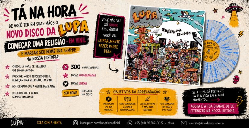 BORA FAZER O PRIMEIRO DISCO DE VINIL DA LUPA!