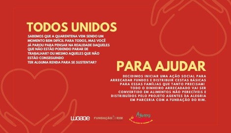 Ação social voltada à doação de alimentos para famílias carentes - Lugage