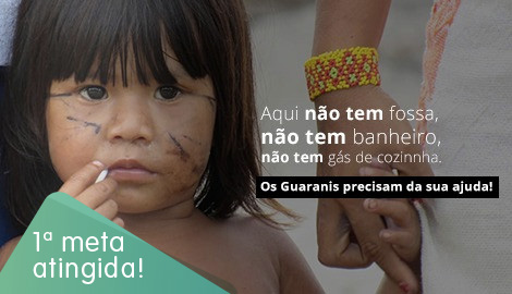 Os primeiros banheiros da Aldeia Guarani Guyrapaju