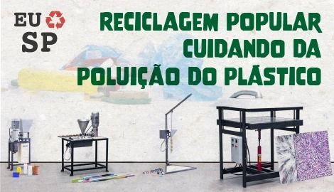Reciclagem popular cuidando da poluição do plástico
