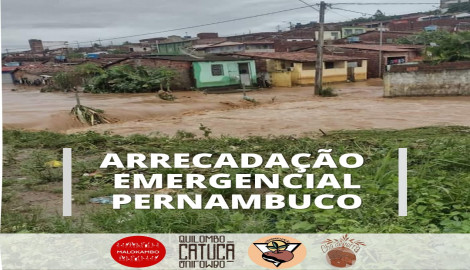 CHÃ DE TERRA E CENTRO CULTURAL QUILOMBO DE CATUCÁ NO ENFRENTANDO CHUVAS EM PE/BR