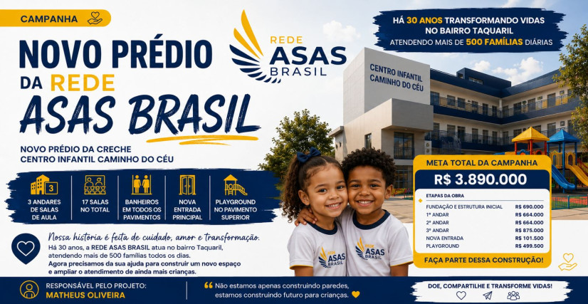 Ampliação da Rede ASAS Brasil - 17 novas salas de expansão