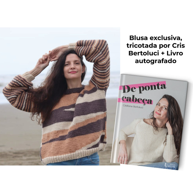 Livro + Blusa tricotada pela Cris