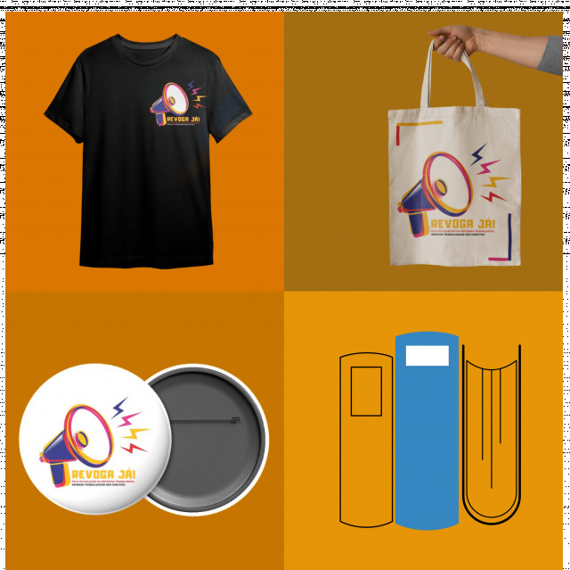 Camiseta, Botton, Bolsa e Livro RevogaJá