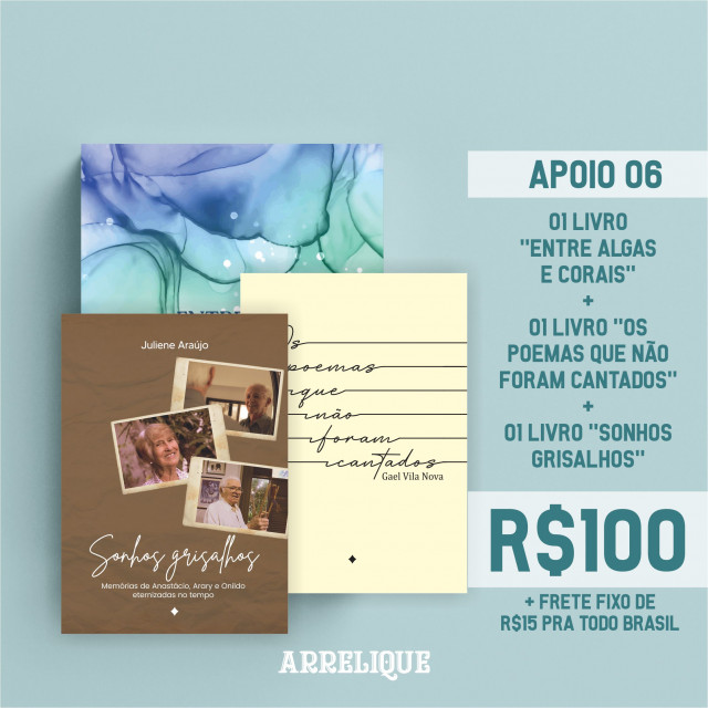 01 Entre Algas e Corais + dois livros