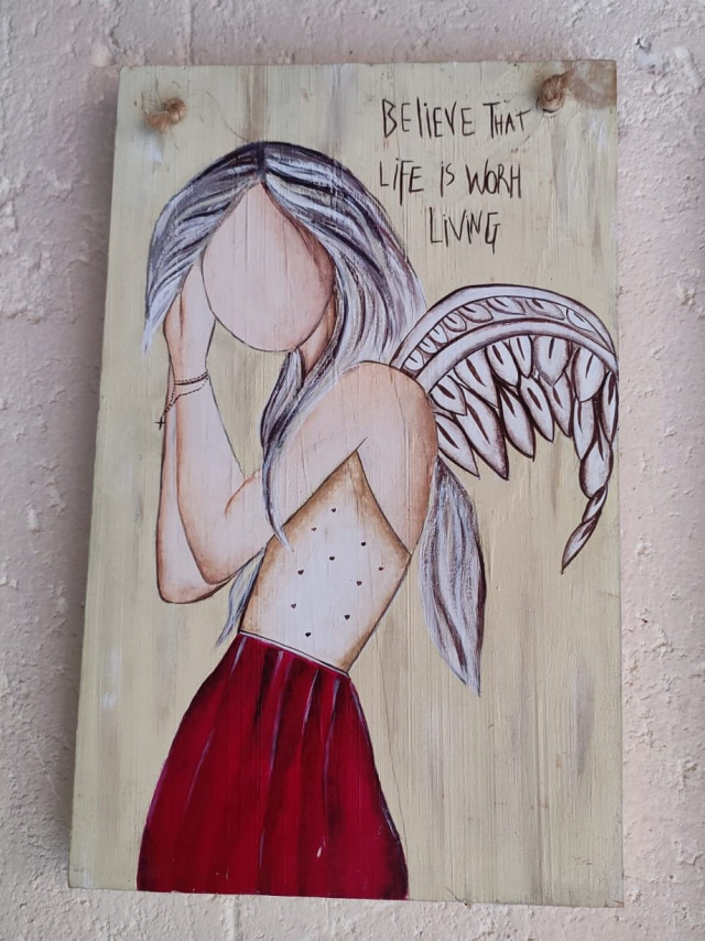 Quadro pintura a mão - Priscila Rebouças