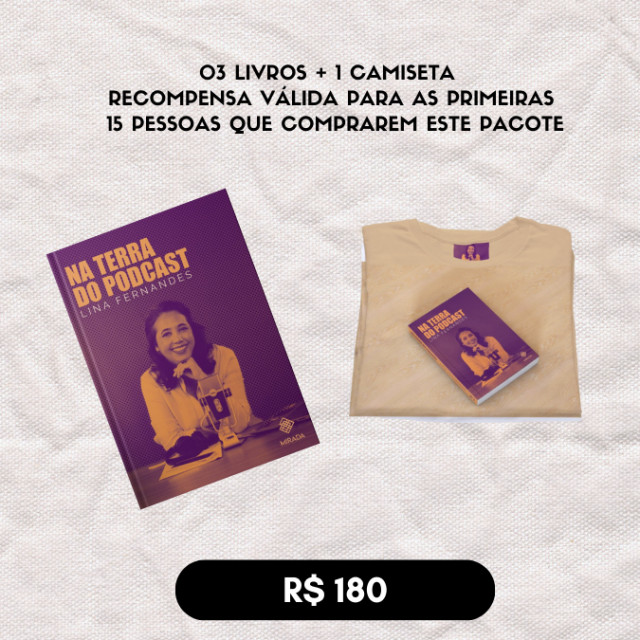 03 livros  + 1 camiseta + Frete