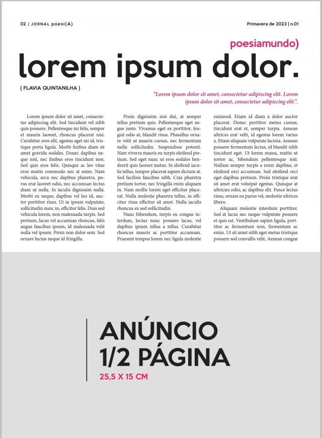 Anúncio 1/2 página + arte Jornal Poesia