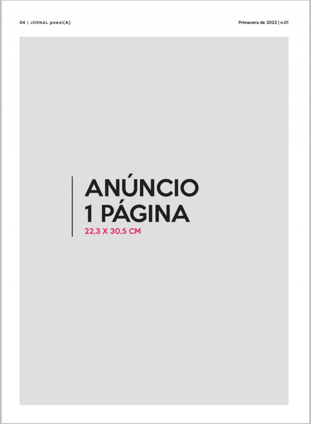 Anúncio 1 página + arte Jornal Poesia