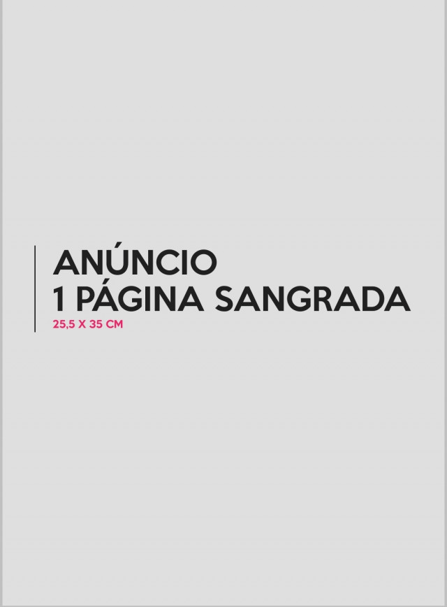 Anúncio de 1 página sangrada + arte
