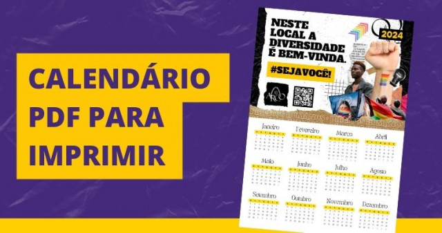 Calendário PDF para imprimir