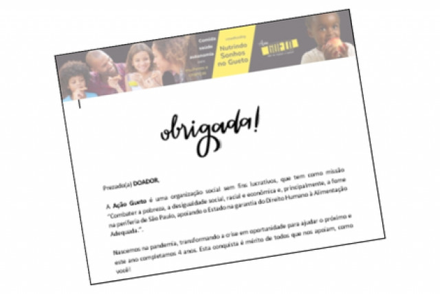 CARTA DE AGRADECIMENTO E MUITO AMOR!