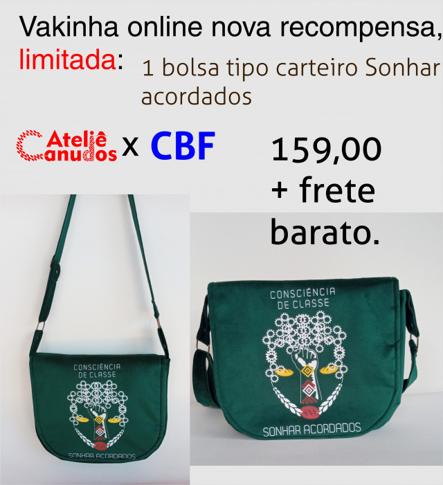 Uma bolsa tipo carteiro Sonhar Acordados