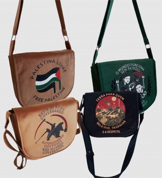Apoio bolsa tipo carteiro Ateliê Canudos