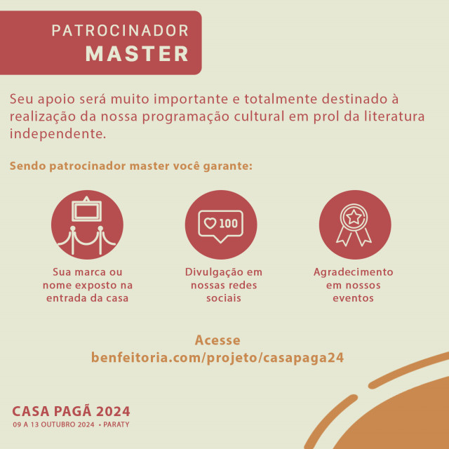 Seja um PATROCINADOR MASTER da Casa Pagã