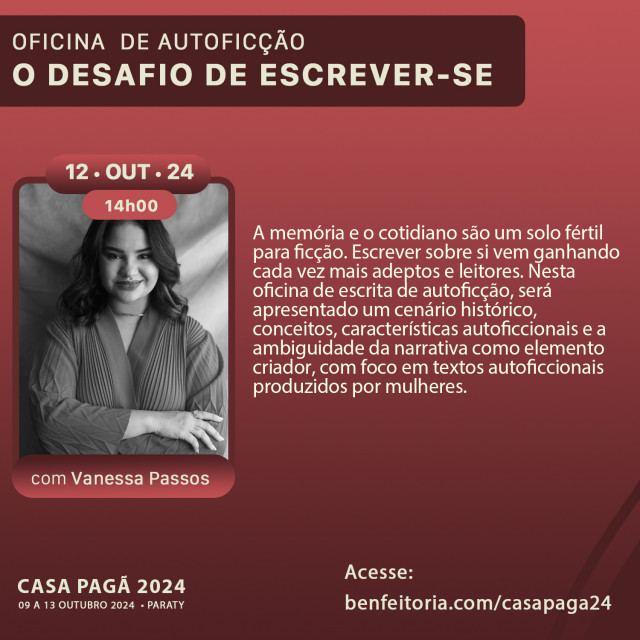 Escrever-se, com Vanessa Passos