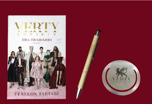 Livro + Marcador de Metal + Caneta