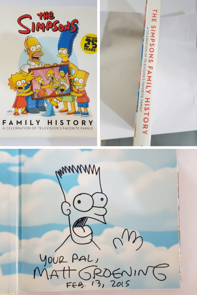 LIVRO SIMPSONS AUTOGRAFADO MATT GROENING