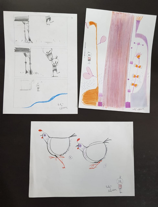 3 DESENHOS ALÊ ABREU"O MENINO E O MUNDO"