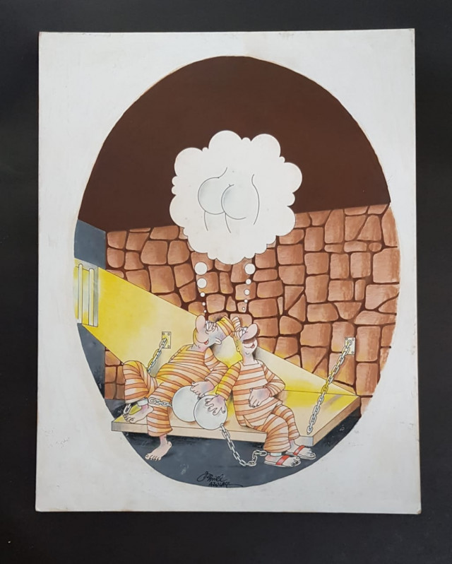 DESENHO DANIEL AZULAY ORIGINAL EM CARTÃO