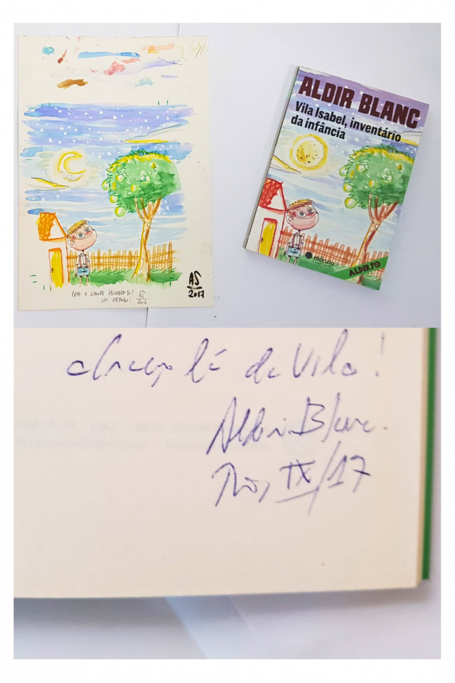 ARTE ALLAN SIEBER P/ ALDIR BLANC AUTOG!