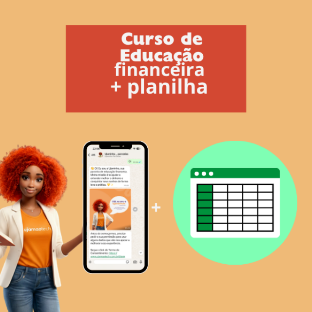 Curso no WhatsApp + Planilha Financeira
