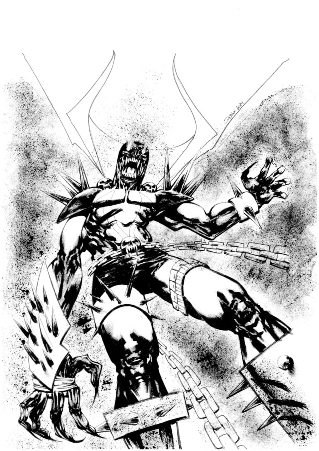 Spawn - Nanquim em A3, de Pedro Panda