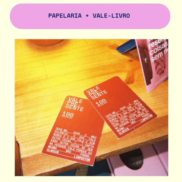 vale-livro + kit papelaria