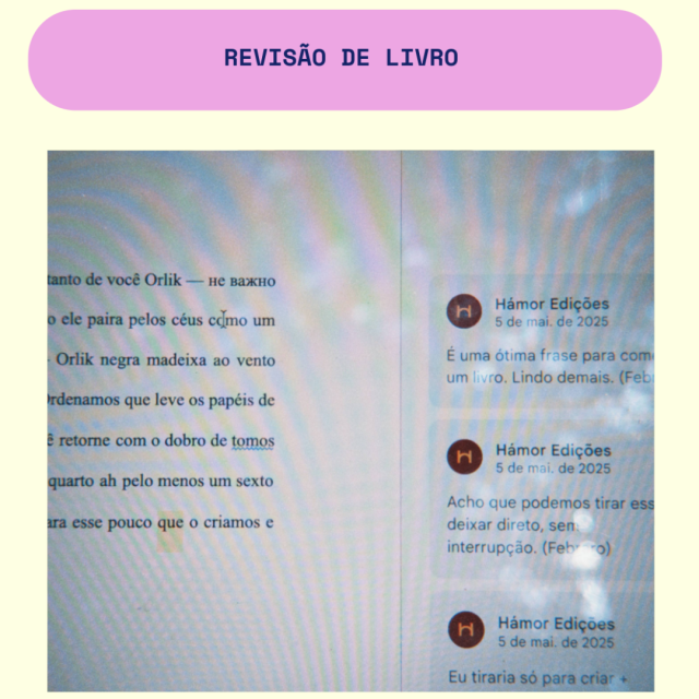revisão de livro pela editora