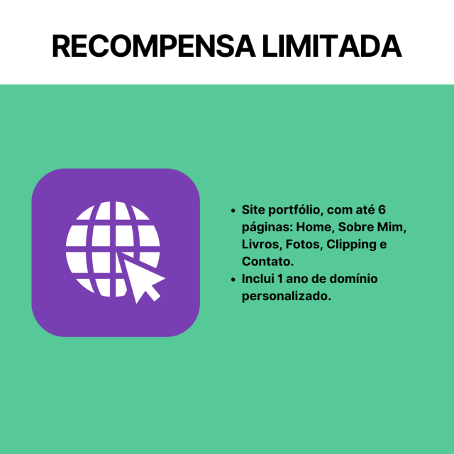 Site portfólio + 1 ano de domínio