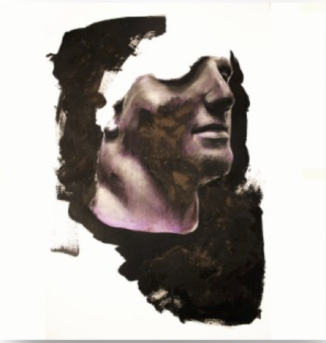 Obra original "cabeça de bronze"