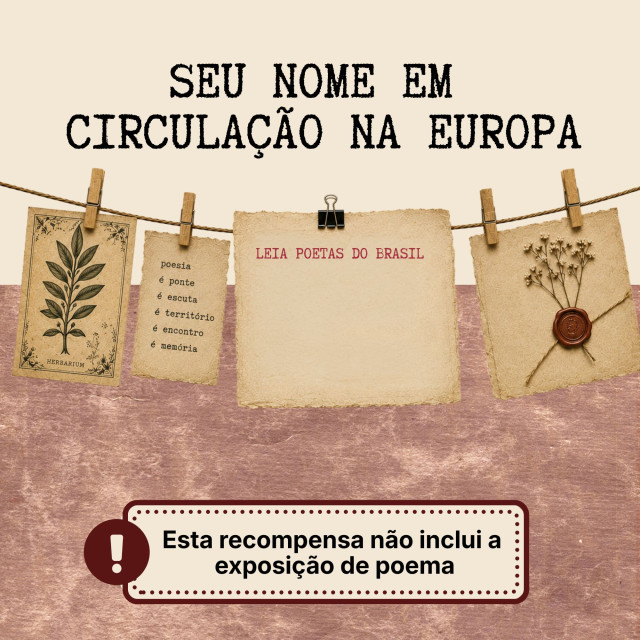 Seu nome em circulação na Europa