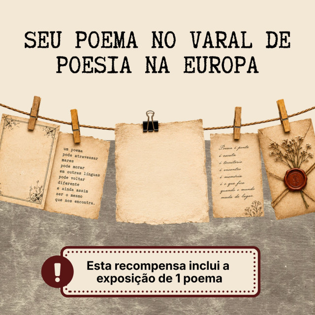 Seu Poema no Varal de Poesia na Europa