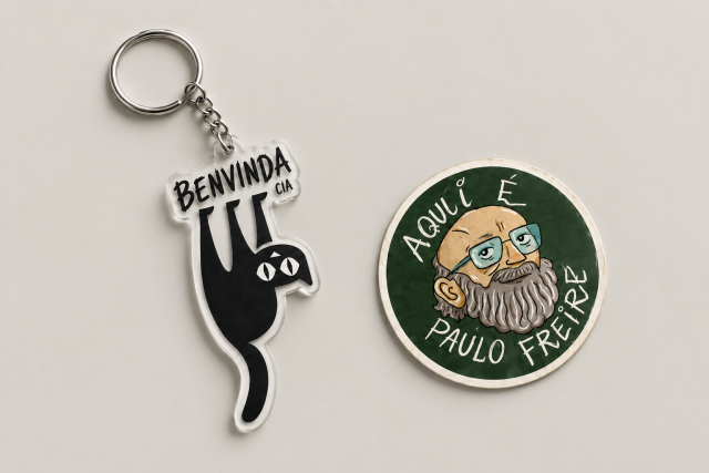 Stickers Profs + Chaveiro Benvinda Cia